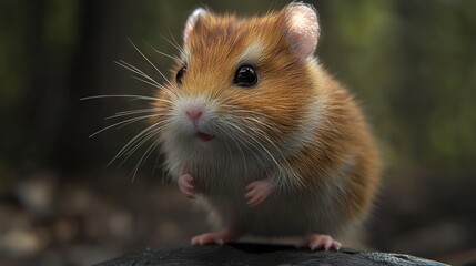 Poster -   Hamsters on rocks in forests