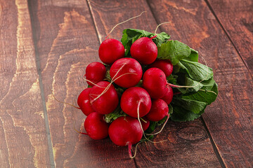 Canvas Print - Ripe fresh organic radish heap