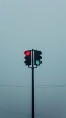 Canvas Print - Traffic light pole architecture electricity illuminated.