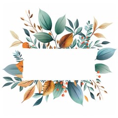 Wall Mural - Ribbon with winter leafs backgrounds pattern plant.