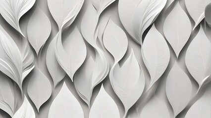 Aufkleber - Abstract detailed and intricate wallpaper design featuring a repeating pattern of leaves, vector background