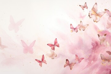 Poster - Butterflys watercolor background backgrounds painting petal.