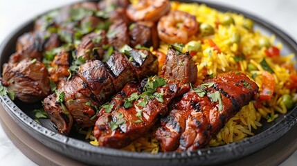 Poster - Grilled Meat and Rice Dish