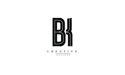 Sticker - BK KB B K VECTOR LOGO DESIGN