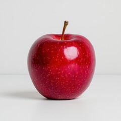 Canvas Print - Juicy red apple with stem