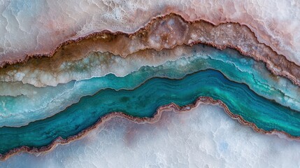 Poster - Vibrant mineral layers in natural rock formation