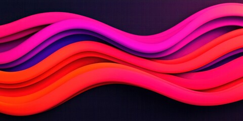 Wall Mural - Abstract Neon Waves Background   Holographic Gradient Design