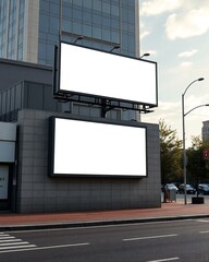 blank billboard on the street