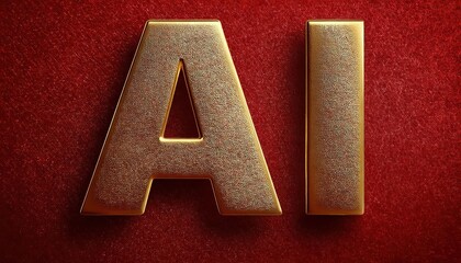 Poster - Artificial Intelligence Conceptual Design Golden Letters