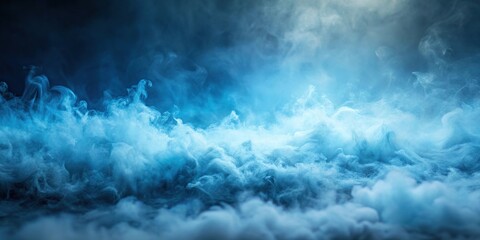 Enigmatic misty blue fog texture perfect for background images