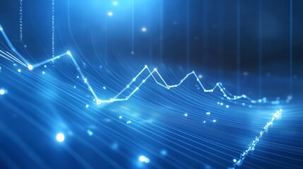 Poster - abstract digital data visualization background