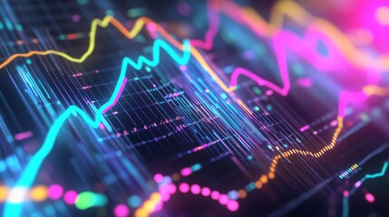 Poster - colorful abstract data visualization background