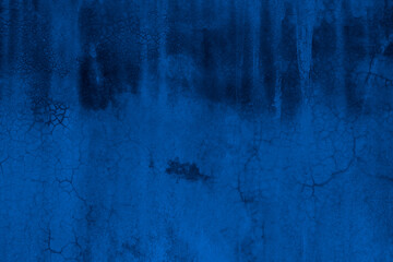 Old wall pattern texture cement blue dark abstract  blue color design are light with black gradient background.