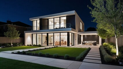 illustration of a beautiful modern house