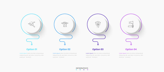 Wall Mural - vector infographic label design template with icons and 4 options or steps. can be used for process 