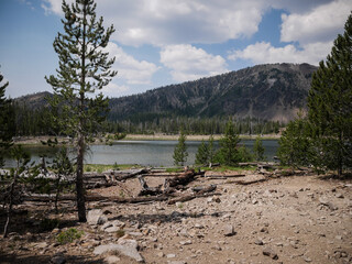 Challis Lakes in Challis National Forest near Stanley Idaho in summer