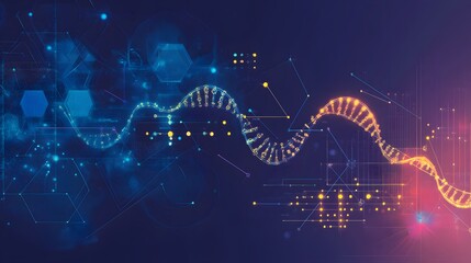 Poster - Abstract Digital Representation of DNA with Geometric Shapes and Lines
