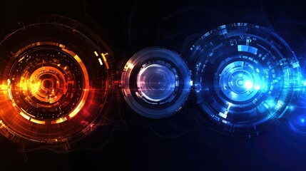 Aufkleber - Technological abstract concept backgrounds
