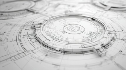 Aufkleber - Technical blueprints in abstract innovation