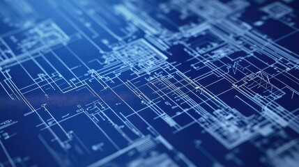 Aufkleber - Technical blueprints in abstract innovation