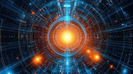 Aufkleber - Technological abstract concept backgrounds