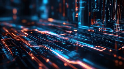 Aufkleber - Technological abstract concept backgrounds