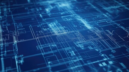 Aufkleber - Technical blueprints in abstract innovation
