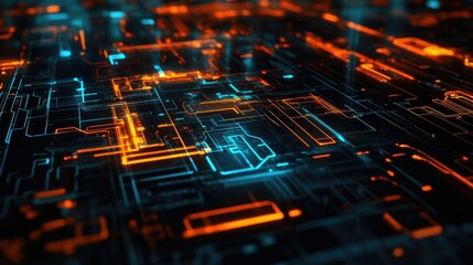 Aufkleber - Technological abstract concept backgrounds