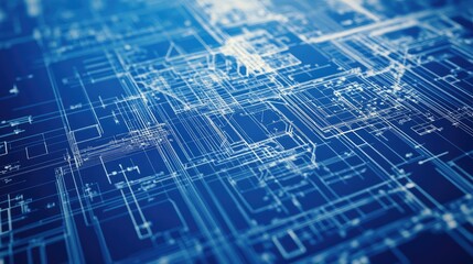 Aufkleber - Technical blueprints in abstract innovation