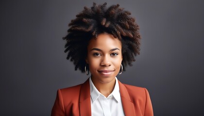 Confident Smile Portrait of a Young African American Businesswoman