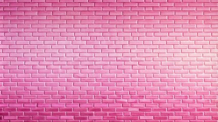 Canvas Print - Pink gradient brick wall background with soft hues of pink fading into each other, pink, gradient, brick wall, background, texture