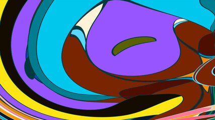 Aufkleber - Illustration of colorful liquid and fluid abstract for the banner template, Summer Music 2025