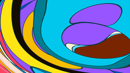 Aufkleber - Illustration of colorful liquid and fluid abstract for the banner template, Summer Music 2025