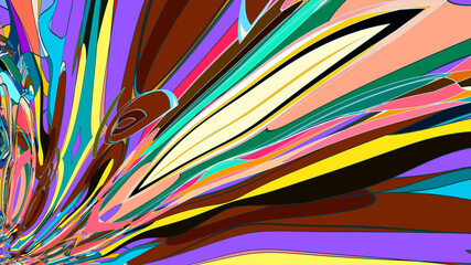 Aufkleber - Illustration of colorful liquid and fluid abstract for the banner template, Summer Music 2025