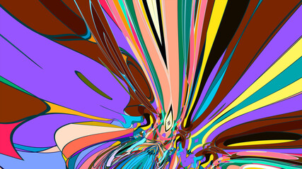 Aufkleber - Illustration of colorful liquid and fluid abstract for the banner template, Summer Music 2025