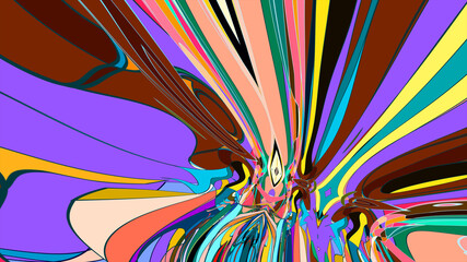Aufkleber - Illustration of colorful liquid and fluid abstract for the banner template, Summer Music 2025