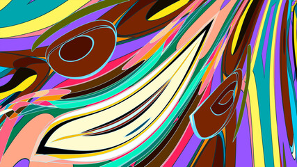 Aufkleber - Illustration of colorful liquid and fluid abstract for the banner template, Summer Music 2025