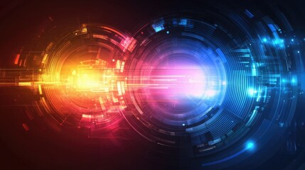 Aufkleber - Technological abstract concept backgrounds