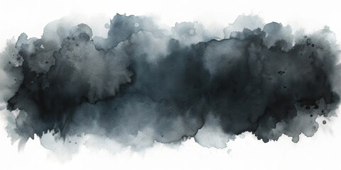 Poster - Abstract black watercolor background with subtle blending and textures, watercolor, black, background, texture, abstract, paint