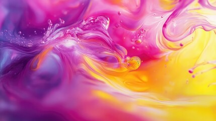 Poster - Liquid abstracts swirling in vibrant motion