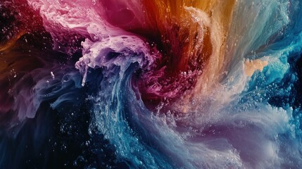 Poster - Liquid abstracts swirling in vibrant motion