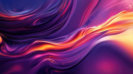 Poster - Liquid abstracts swirling in vibrant motion
