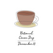 © tarwan - line art of National Cocoa Day good for National Cocoa Day celebrate. line art.