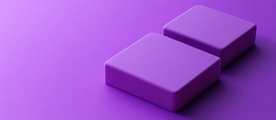 Wall Mural - Two Purple Blocks on a Purple Background