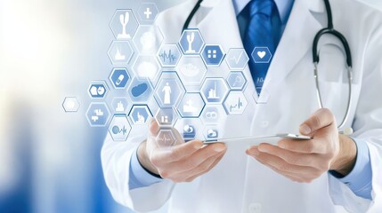 Poster - AI medical assistant analyzing health data for personalized care solutions