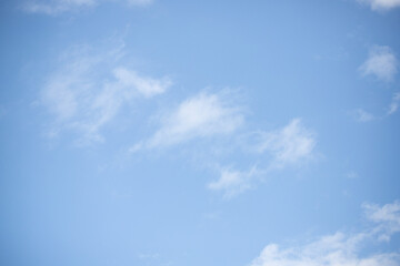 White clouds on blue sky, cloudy sky background.