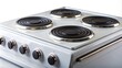 © suchetpong - Extreme close-up of an electric stove isolated on white background