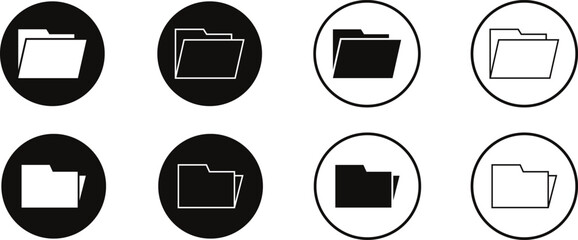 Poster - file folder for computer, desktop, pc. line folder vector illustration.