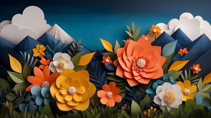 Poster - Captivating Cultural Paper Designs Blend Tradition and Modernity with Intricate Geometric Patterns Vibrant Colors and Harmonious Aesthetic