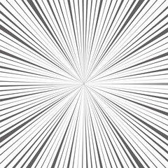 Wall Mural - sun rays background. white and grey radial abstract comic pattern. vector explosion abstract lines b